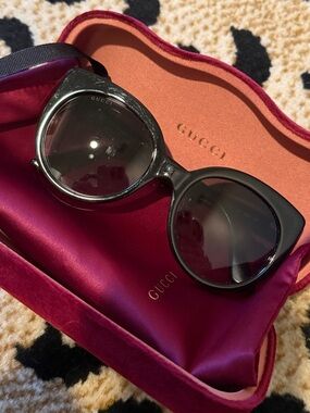 Gucci Women’s Black Cat-Eye Sunglasses